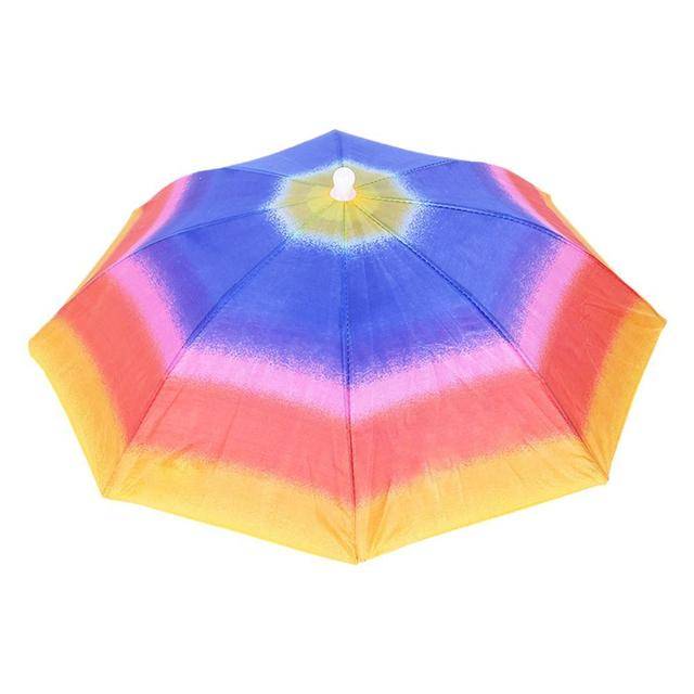 Slunečník | deštník na hlavu - Duhový 3