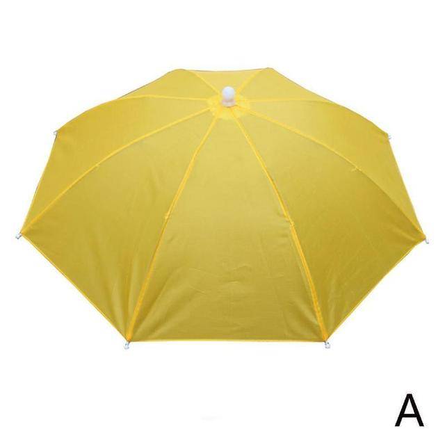 Slunečník | deštník na hlavu - Žlutý