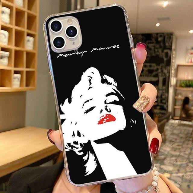 Obal na iPhone | kryt na iPhone 5, 5s, 6, 6s, 7, 7 Plus, 8, 8 Plus, X, XR, XS, 11 - styl Marilyn Monroe - V05, iphone 11