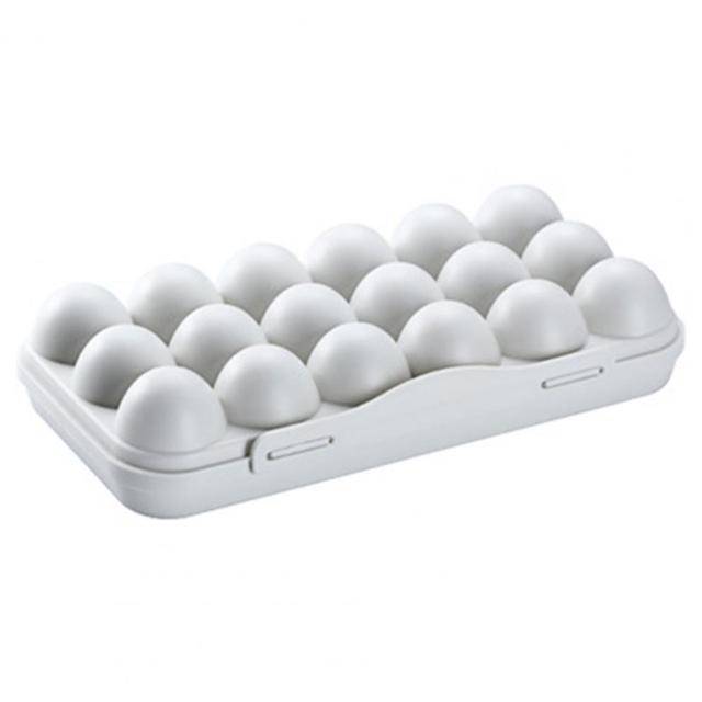 Plastový obal na vejce | box na vajíčka do ledničky - Šedý na 18 vajec
