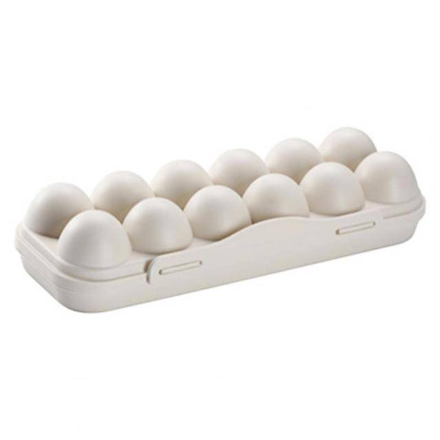 Plastový obal na vejce | box na vajíčka do ledničky - Khaki na 12 vajec