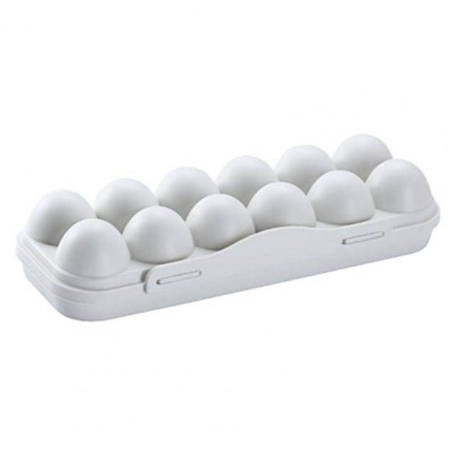 Plastový obal na vejce | box na vajíčka do ledničky - Šedý na 12 vajec