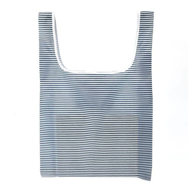Skládací nákupní taška | ekologická taška na nákup - modrá s proužky
