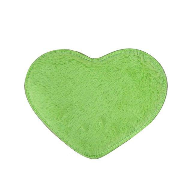 Koupelnová předložka | malý koberec srdce - Zelený, 40 x 50 cm