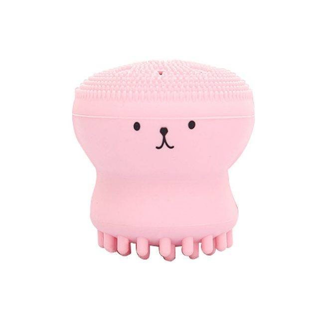 Čistící kartáček na pleť | silikonová houbička na čištění obličeje, styl chobotnice - Béžová