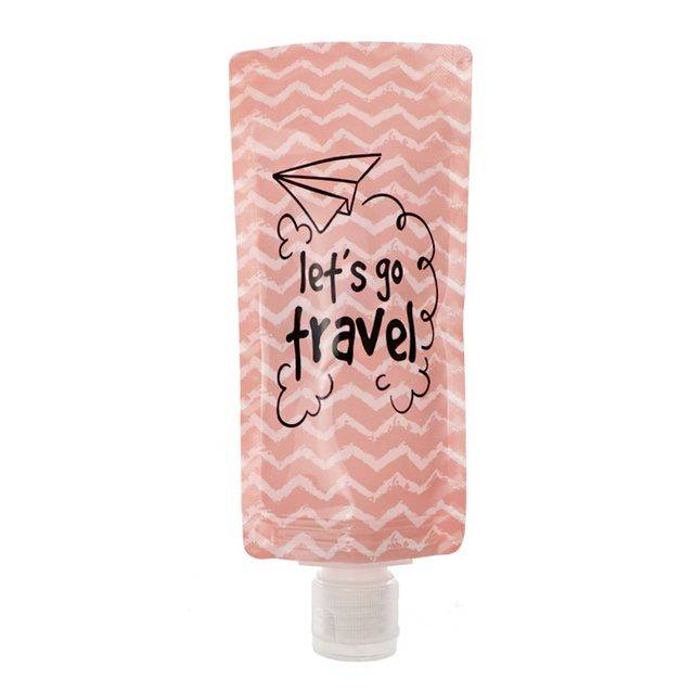 Cestovní sáček | cestovní lahvička do letadla - 100 ml - růžový jedem cestovat