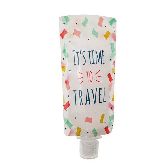 Cestovní sáček | cestovní lahvička do letadla - 100 ml - bílý čas cestovat