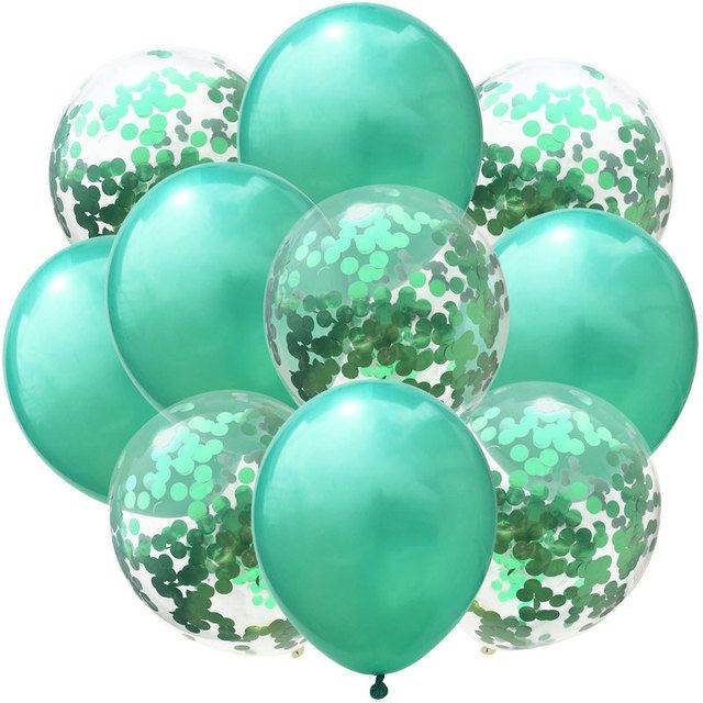 Balónky na párty | nafukovací balonky s konfetami - Zelená A