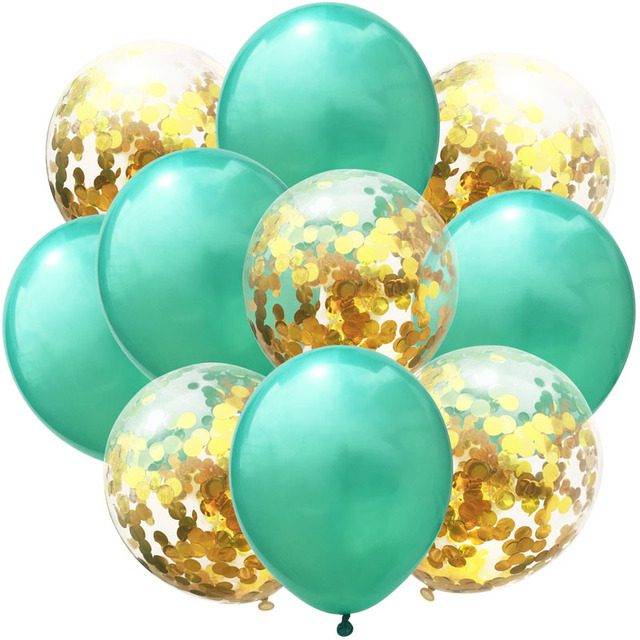 Balónky na párty | nafukovací balonky s konfetami - Zelená B