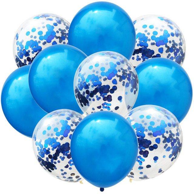 Balónky na párty | nafukovací balonky s konfetami - Modrá A