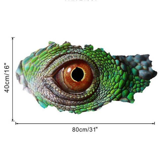3D dětská tapeta | nálepka na zeď, dinosauří oko - Dinosauří oko - ještěří oko 4