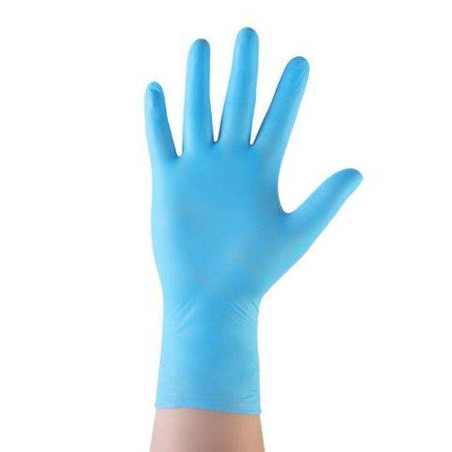 Gumové pracovní rukavice | jednorázové rukavice, 50 kusů - Modrá, M