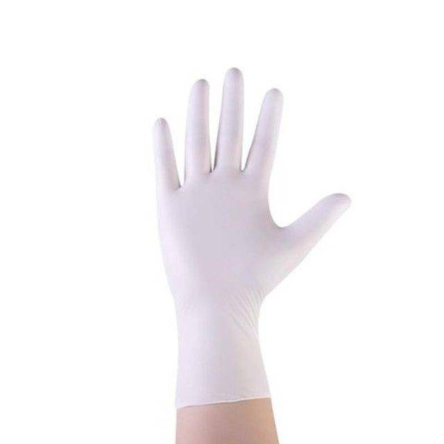Gumové pracovní rukavice | jednorázové rukavice, 50 kusů - Bílá, M