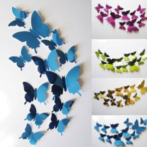 Dekorace na zeď | 3D motýli na zeď – 12 ks