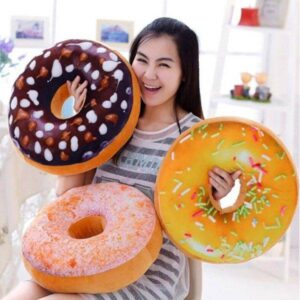 Dekorační polštář | vtipný polštář donut, průměr 40 cm