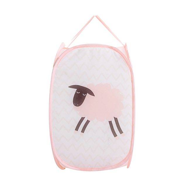Skládací taška na prádlo | prádelní koš na špinavé prádlo, styl zvířátko - Růžová