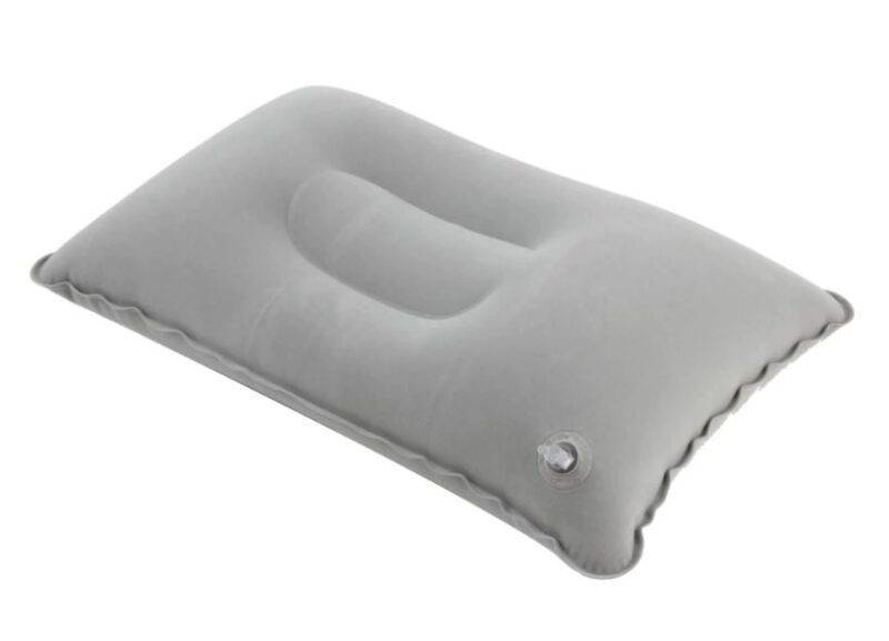 Nafukovací polštářek | cestovní polštář, 38 x 24 cm - šedý