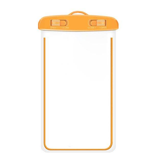 Vodotěsný obal na mobil | vodotěsné pouzdro, pro mobily do 6" - Oranžový