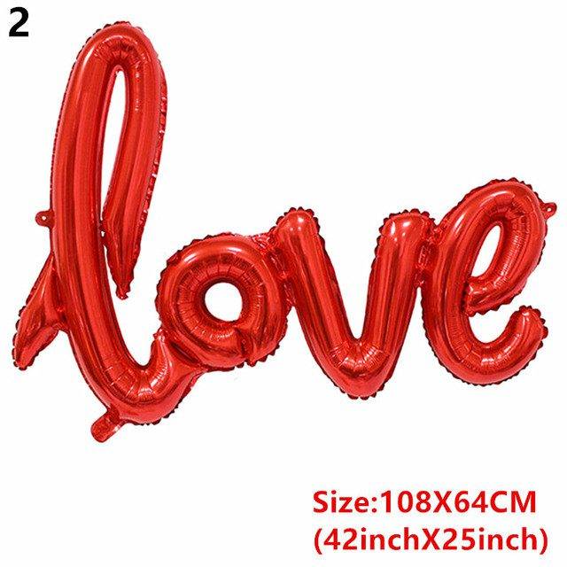 Foliový balónek | balónek na party - červený nápis láska Love