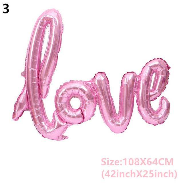 Foliový balónek | balónek na party - růžový nápis láska Love