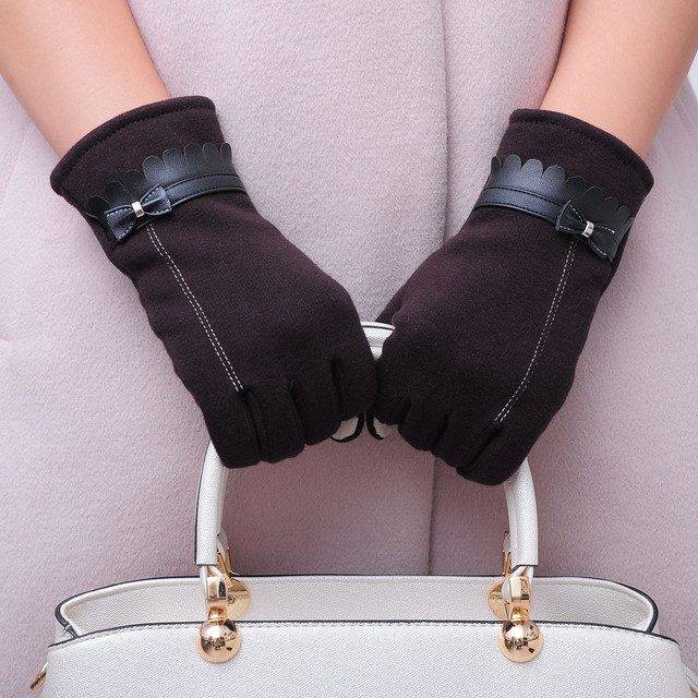 Dámské rukavice | elegantní rukavice - hnědé
