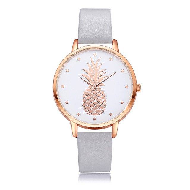 Dámské hodinky | náramkové hodinky, motiv ananas - šedé