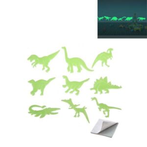 Dekorace na zeď | svítící samolepky na zeď dinosauři, 9 ks – různé velikosti