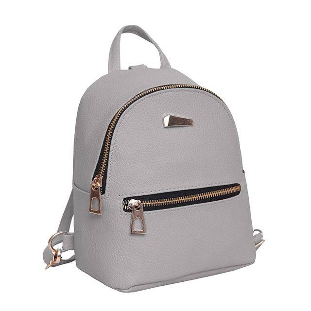 Elegantní batoh | koženkový batůžek - šedý