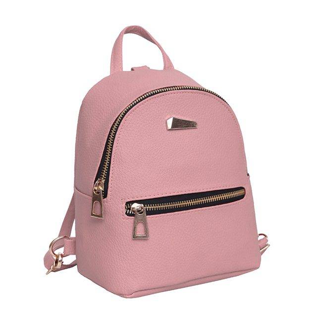 Elegantní batoh | koženkový batůžek - Růžový
