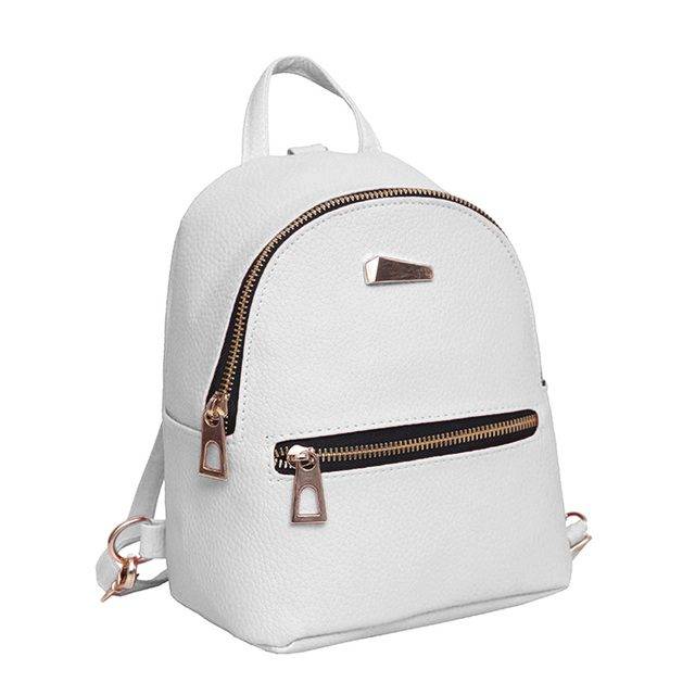 Elegantní batoh | koženkový batůžek - Bílý