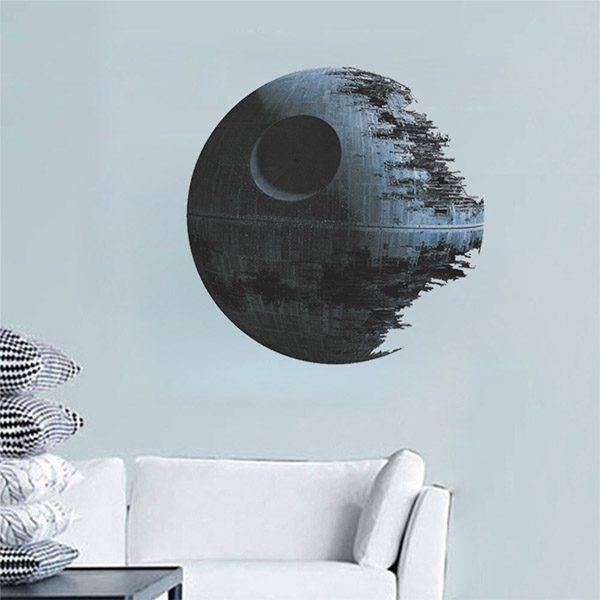 Samolepka na zeď | 3D tapeta Star Wars - Hvězda smrti, 45 x 45 cm