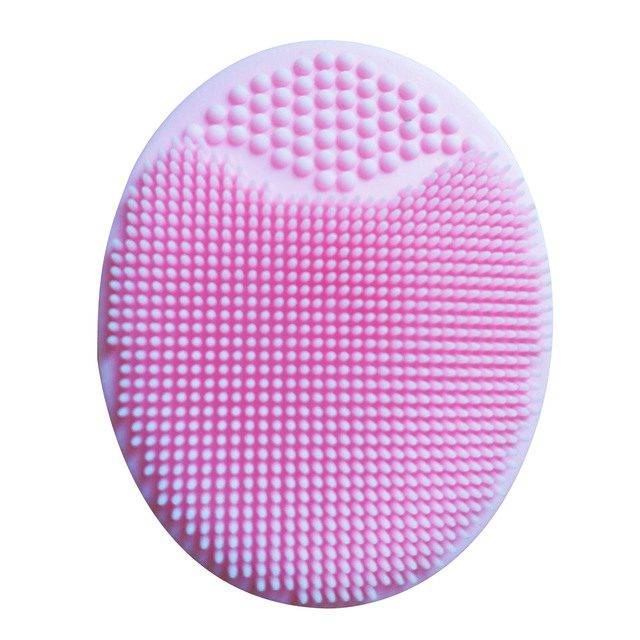 Silikonový kartáček na obličej | houbička na čištění obličeje - světlě růžový