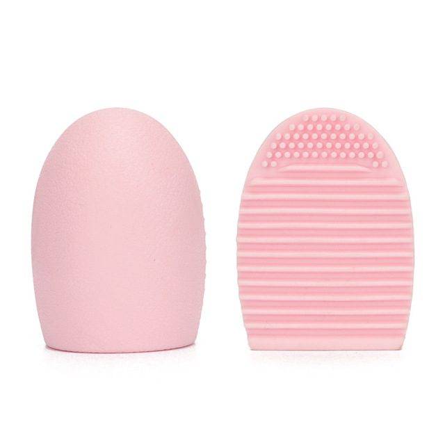 Kosmetická pomůcka na čištění štětců | brushegg silikonový - Světle růžový