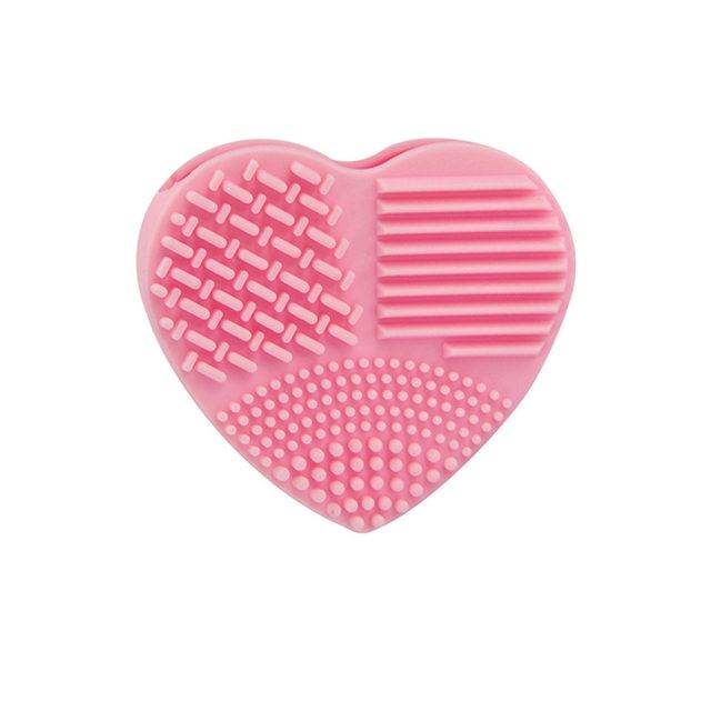 Kosmetická pomůcka | brushegg na čistění stětců silikonový - srdce - Růžová