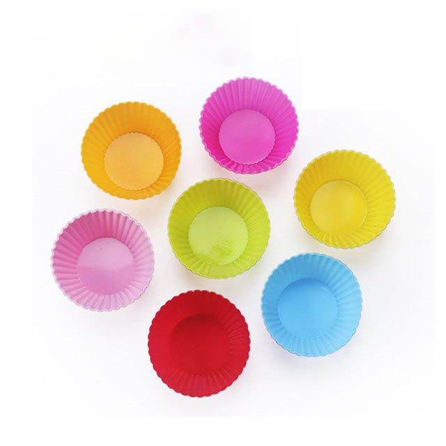 Silikonové košíčky na cupcakes | formičky na muffiny, 5 ks náhodná barva - kruh