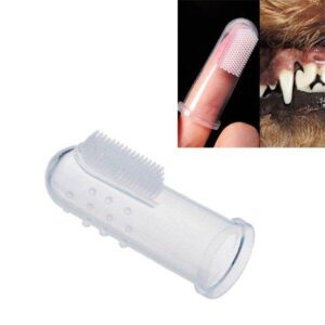 Silikonový kartáček na prst | zubní kartáček pro psy a kočky