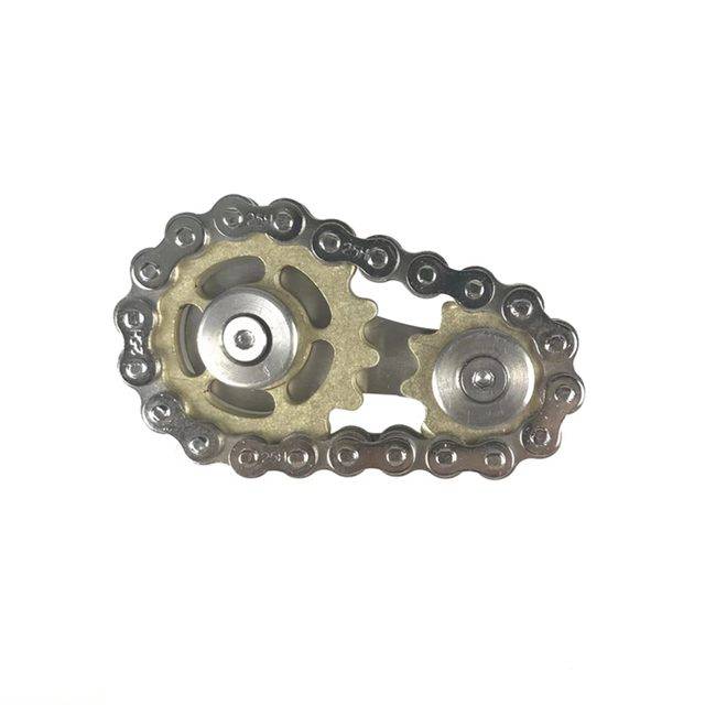 Kovový fidget spinner | chain spinner | antistresová hračka - Zlatý