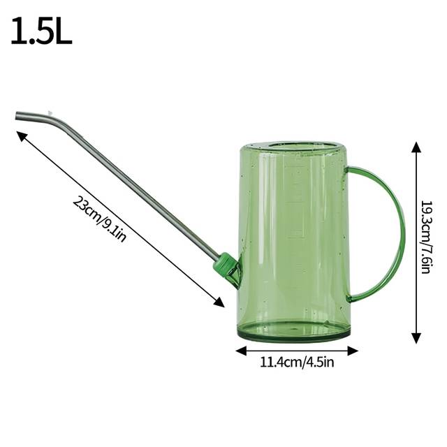 Plastová konvice na zalévání rostlin - S2 1,5L Zelená