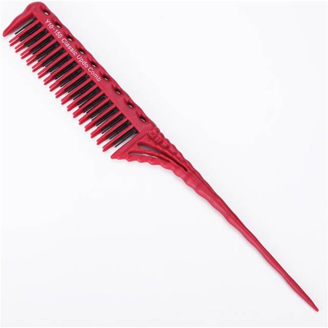 Kadeřnický hřeben pro snadné rozčesávání dlouhých vlasů - Červená