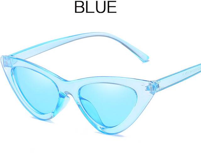 Vintage retro sluneční brýle cat eye - Modrá