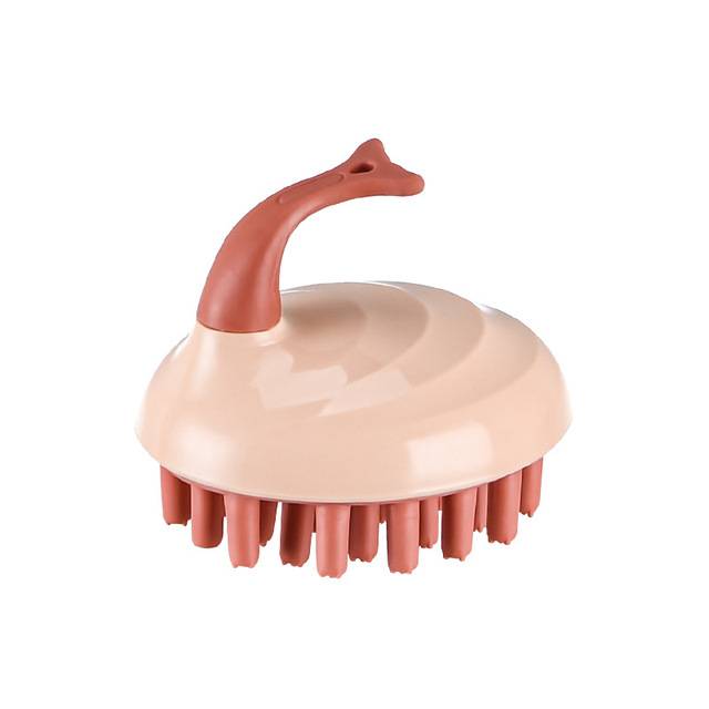 Masážní hřeben na hlavu a vlasy - Růžová velryba