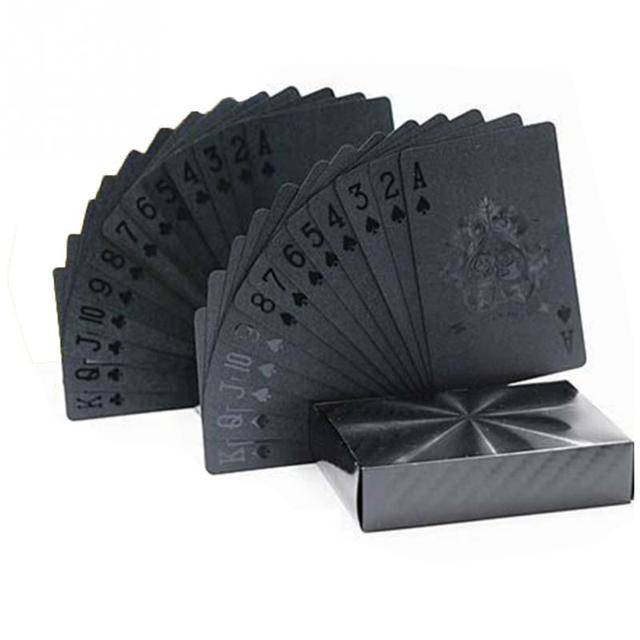 Plastové pokerové karty - Černá