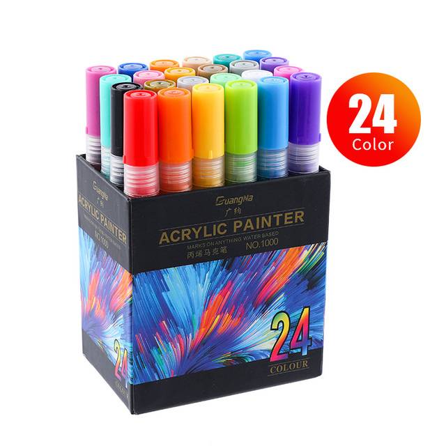 Akrylové fixy pro kreativní tvorbu - 24 barev