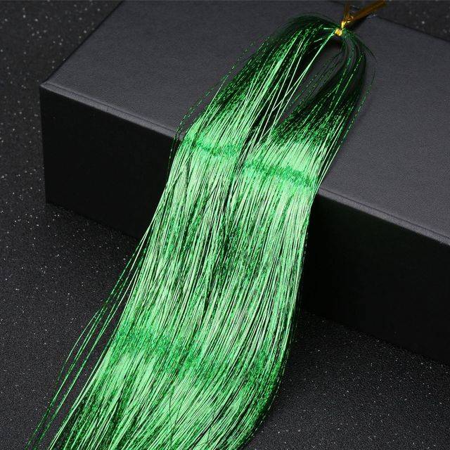 Třpytivé prameny do vlasů - Zelená
