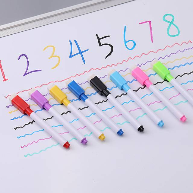 Barevné mazatelné fixy na tabuli - 8 ks - 8 barev
