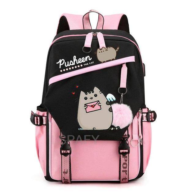 Dívčí školní batoh s USB portem - 08