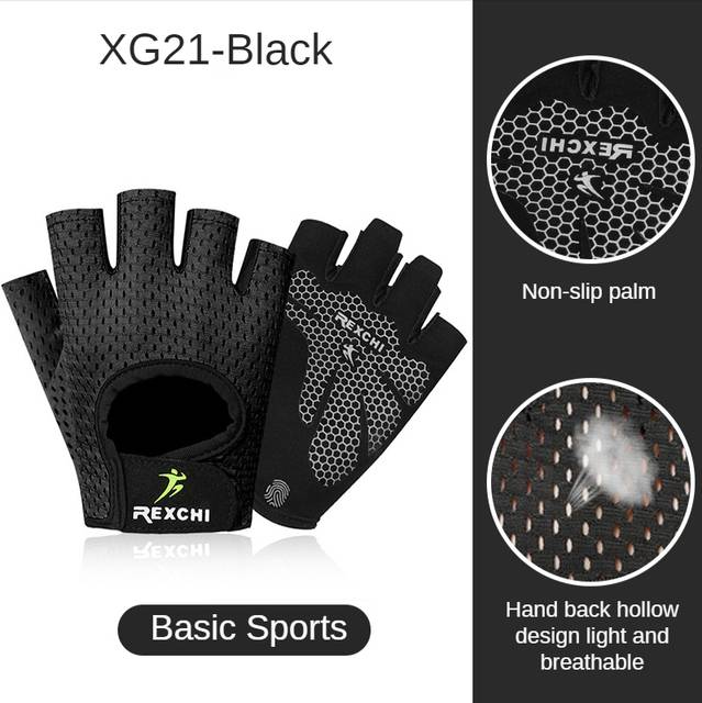 Půlprstové fitness rukavice pro trénink s ochranou zápěstí - Styl 1-200006152, XL