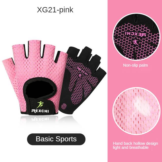 Půlprstové fitness rukavice pro trénink s ochranou zápěstí - Styl 1, L