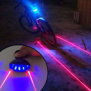 Laserové zadní světlo na kolo
