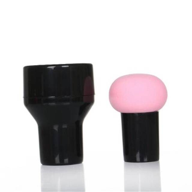 Houbička na make up s úložnou krabičkou - Růžová